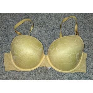 Vintage Victoria's Secret Biofit Demi Uplift Bra Yellow Size 38D